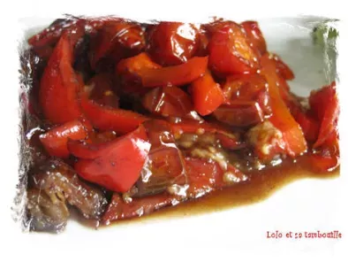 Tatin aux tomates cerise, poivron et caramel de vinaigre balsamique - photo 3