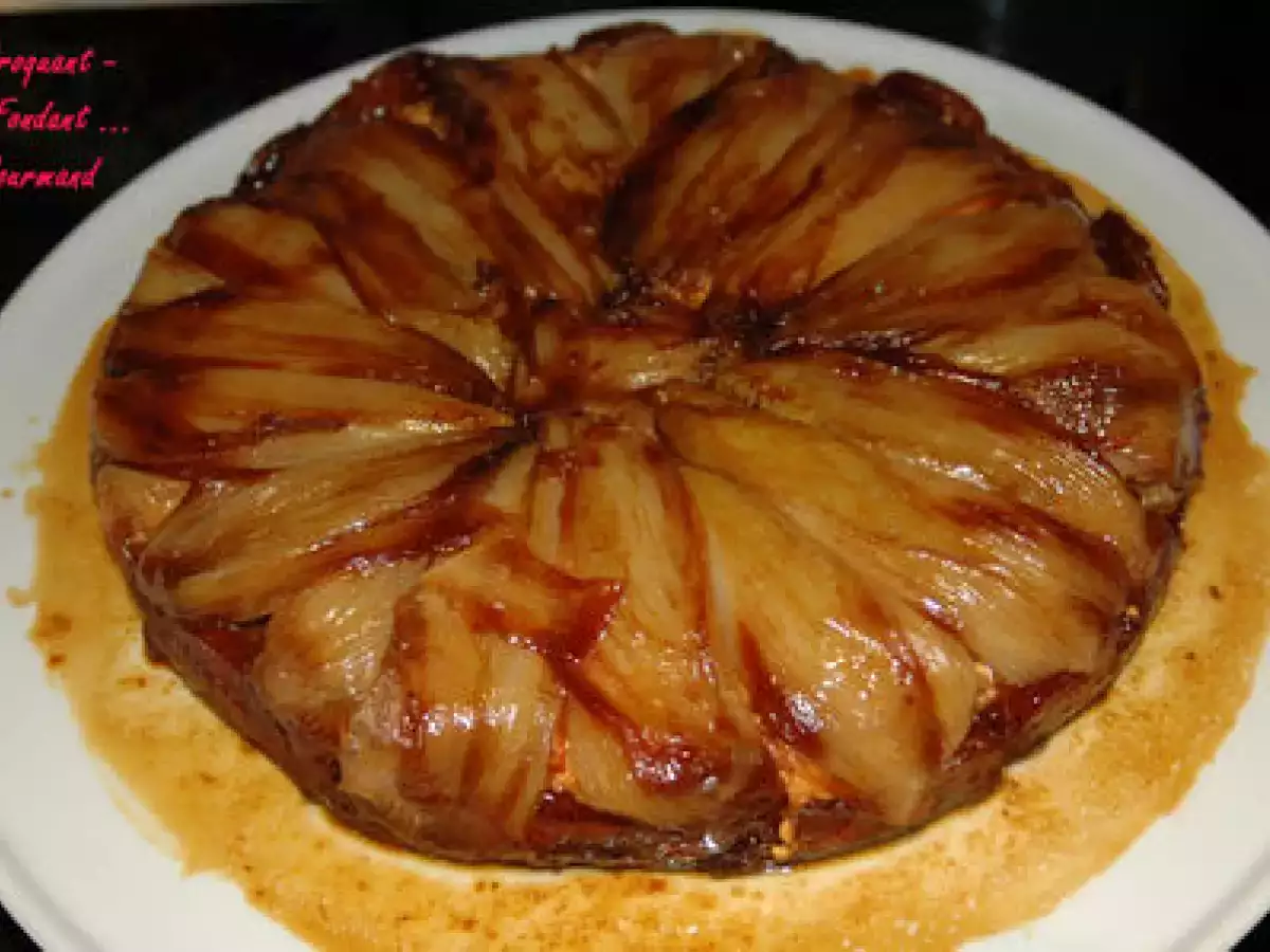 TATIN d'ENDIVES au CHÈVRE et VINAIGRE de XÉRÈS