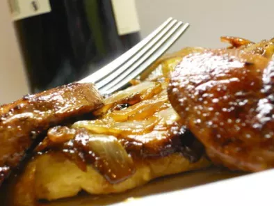 Tatin d'endives fondues et escalopes de foie gras
