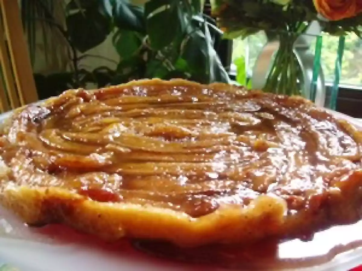 Tatin de banane au caramel au beurre salé et au jus d'oranges