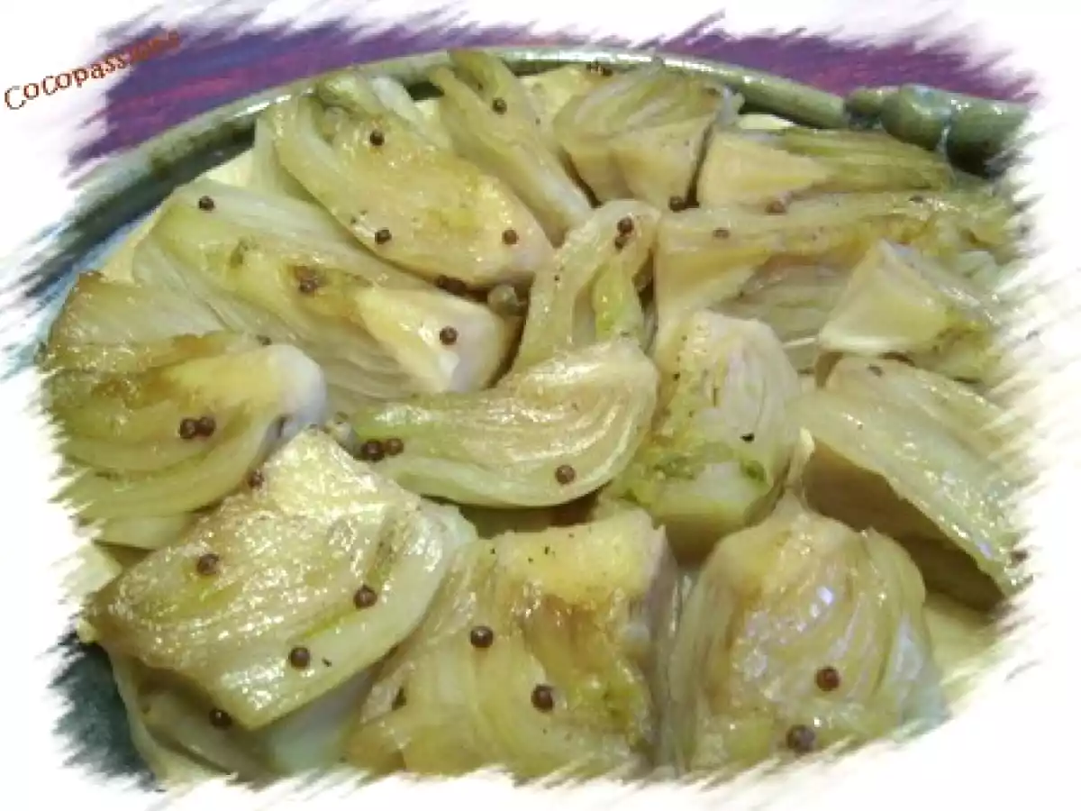 Tatin de fenouil au caramel de carotte