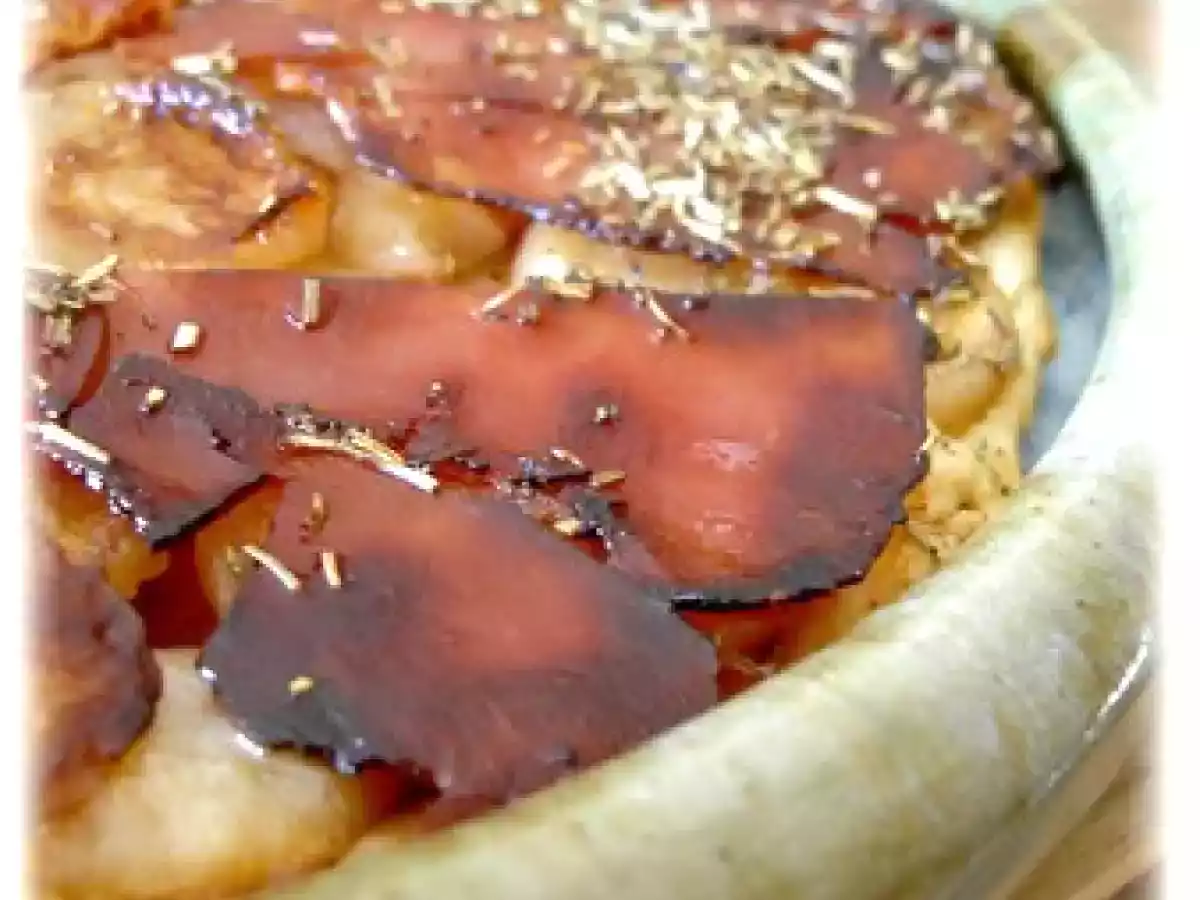 Tatin de navets au jambon cru