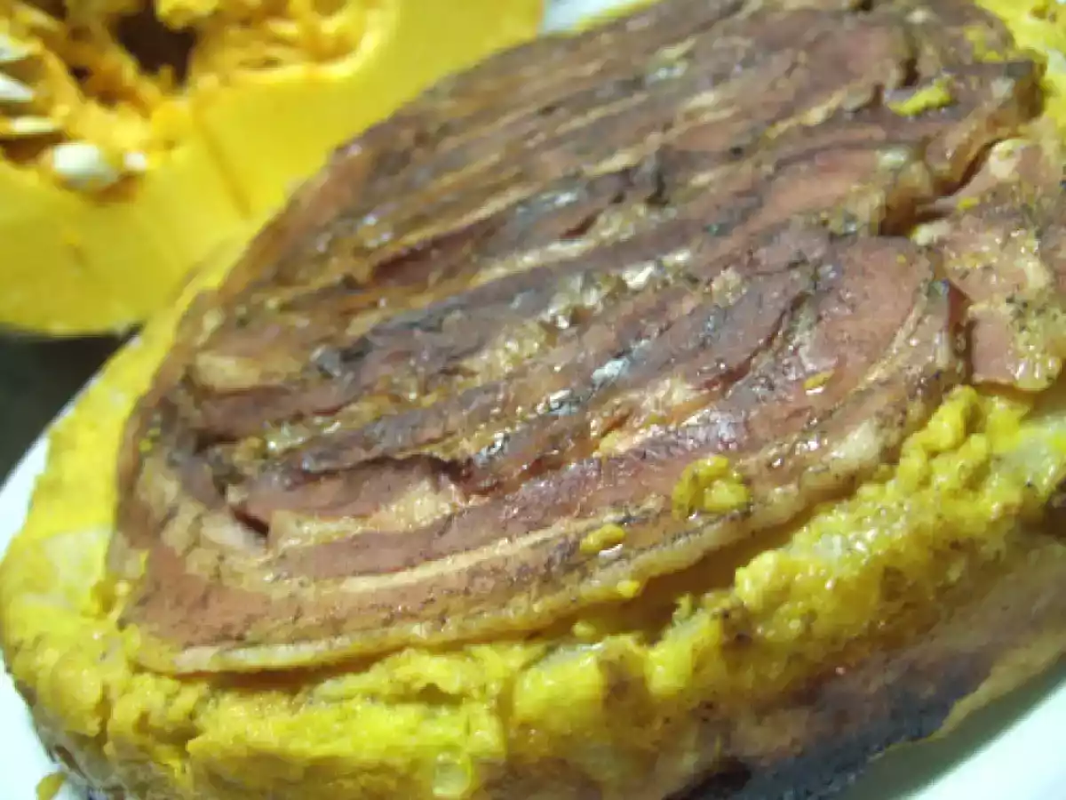 Tatin de potiron au lard fumé