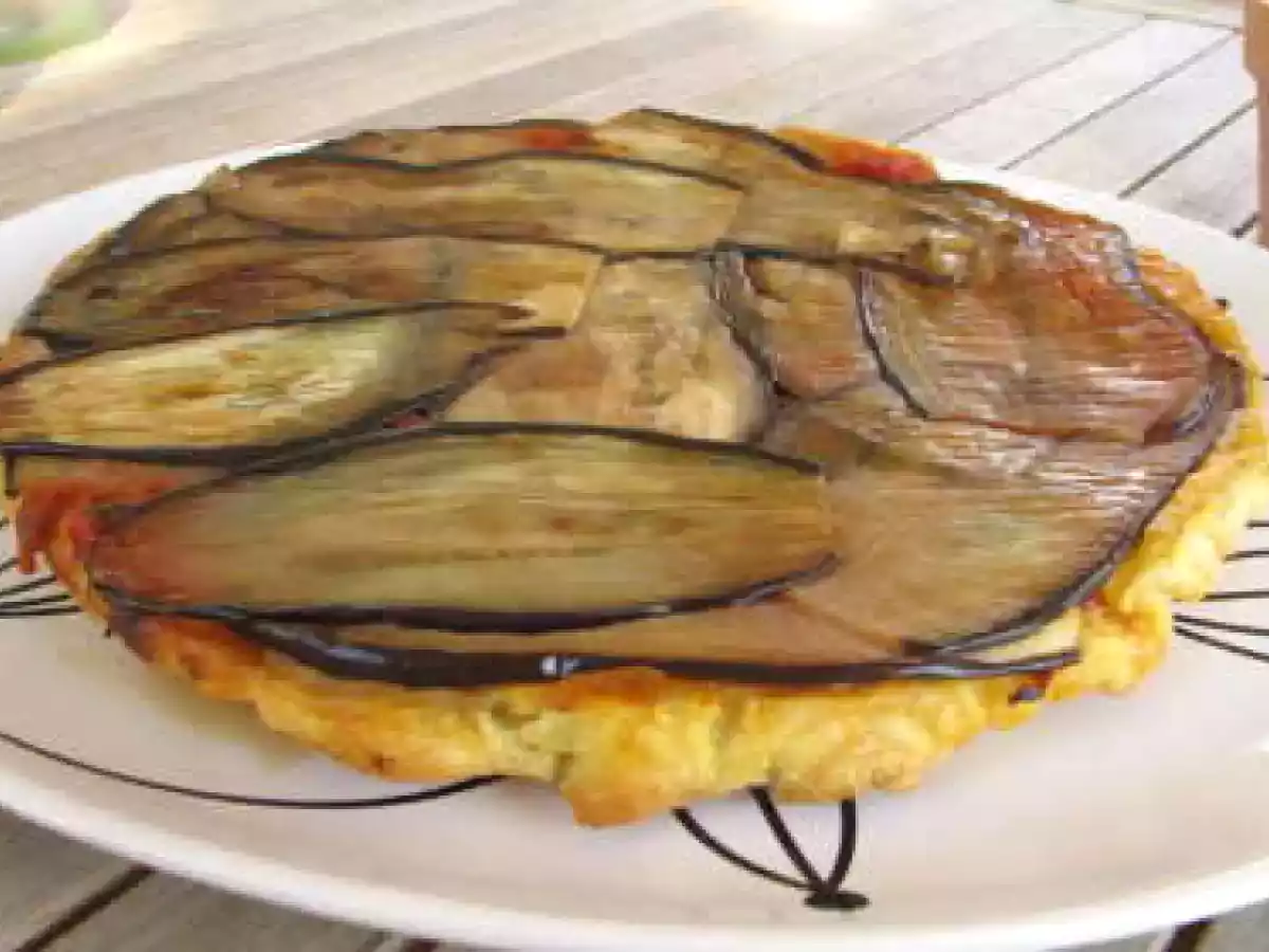 Tatin de saumon aux aubergines et mozzarella