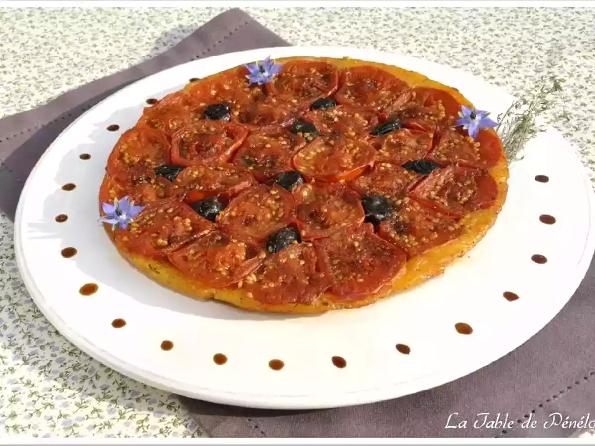 Tatin de Tomate au Vinaigre Balsamique parfumée au Thym