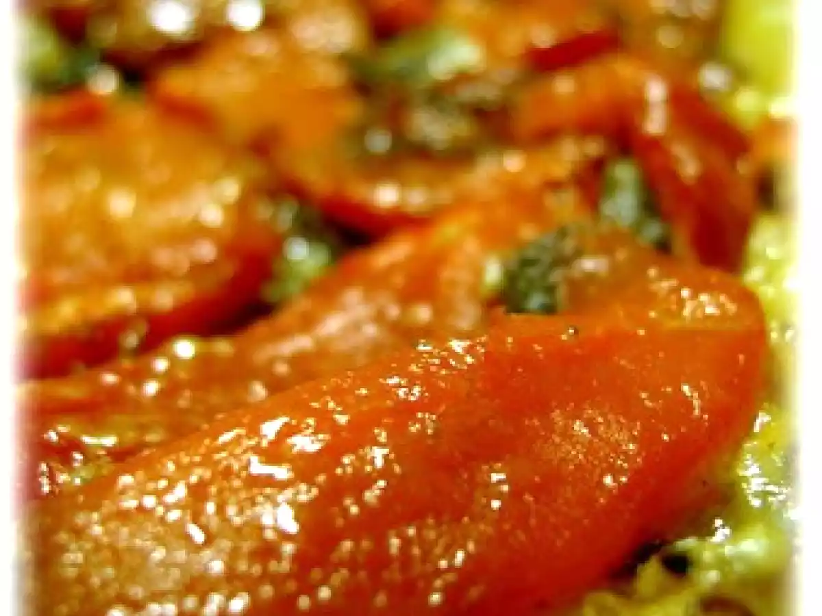 Tatin poivrons à la fourme d' Ambert