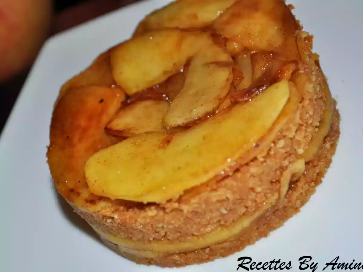 Tatin pommes cannelles et biscuits sablés