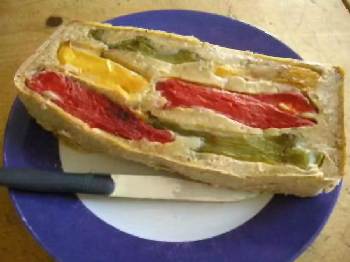 Terrine aux trois poivrons et au chavroux