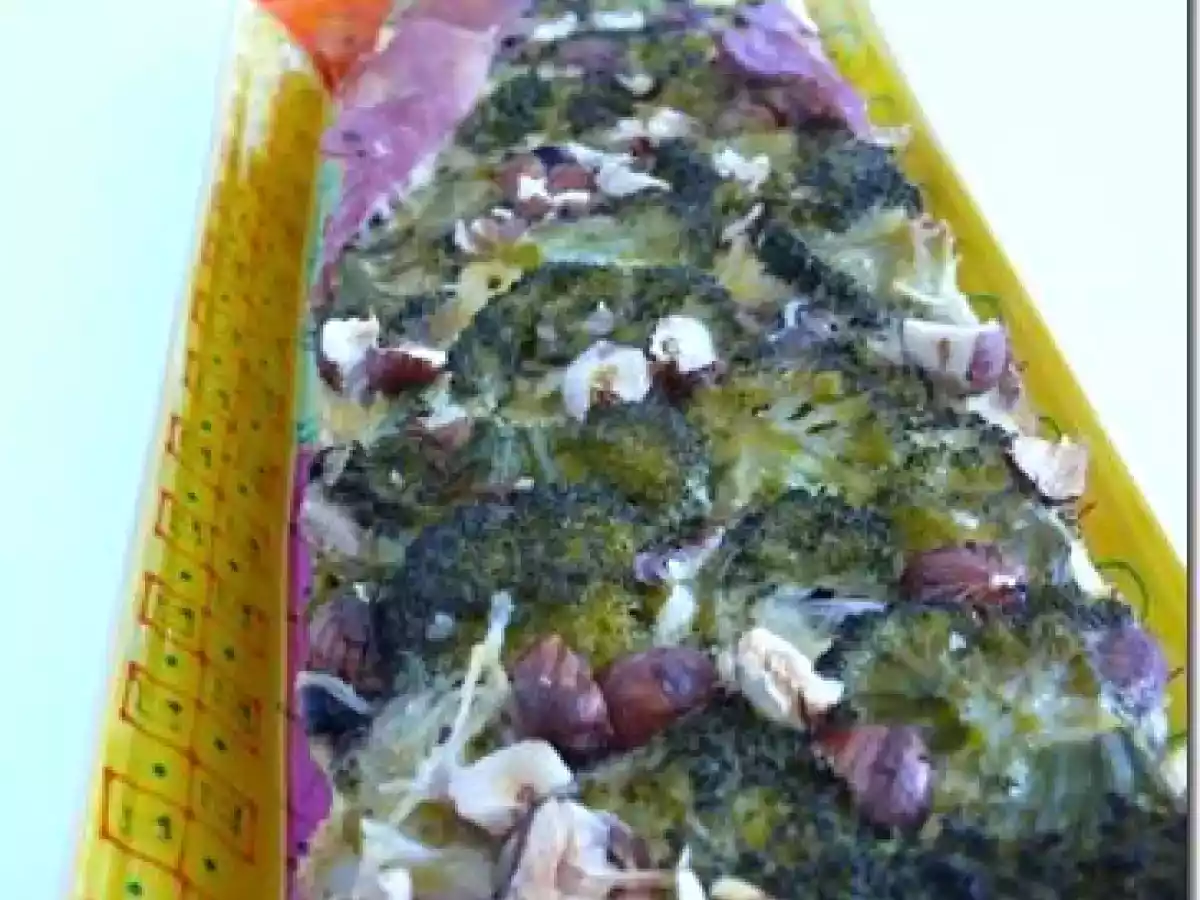 Terrine brocolis/jambon/champignons et noisettes