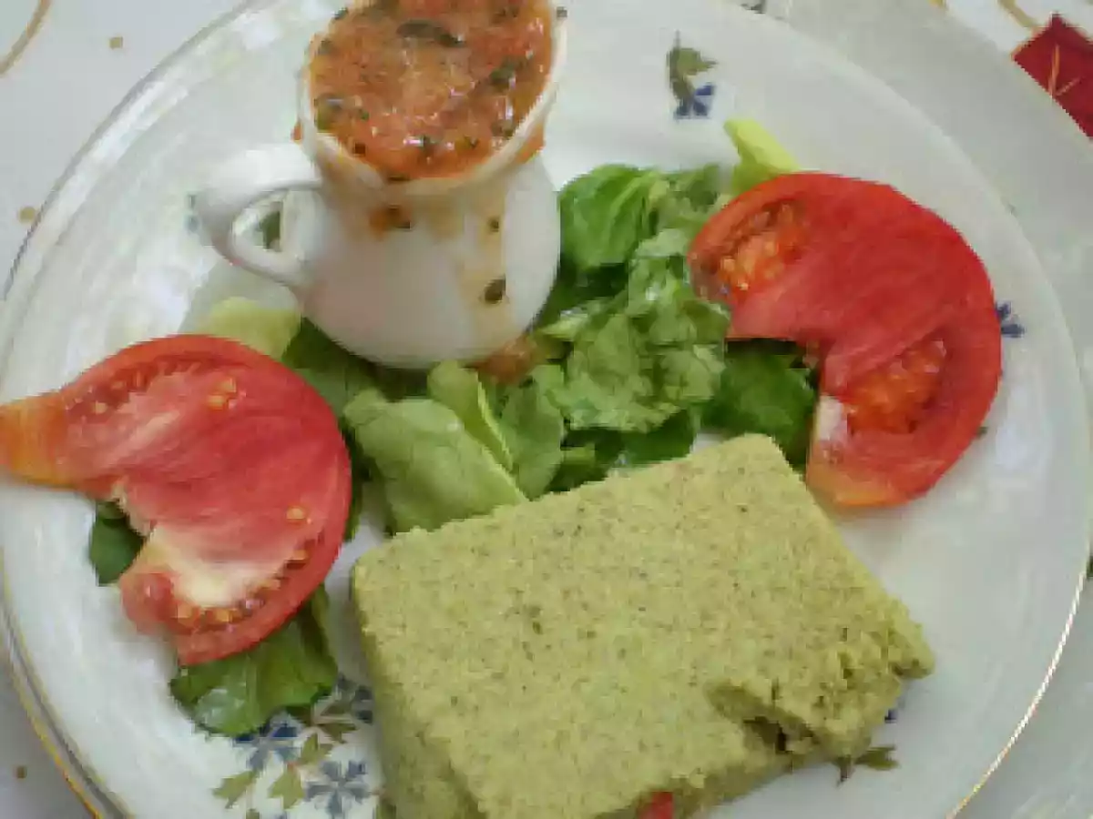 Terrine courgette-basilic et tartare de tomates (thermomix)