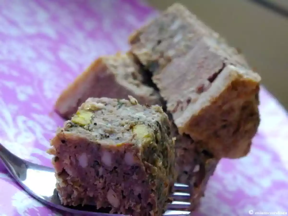 Terrine de canard aux pistaches et aux noisettes