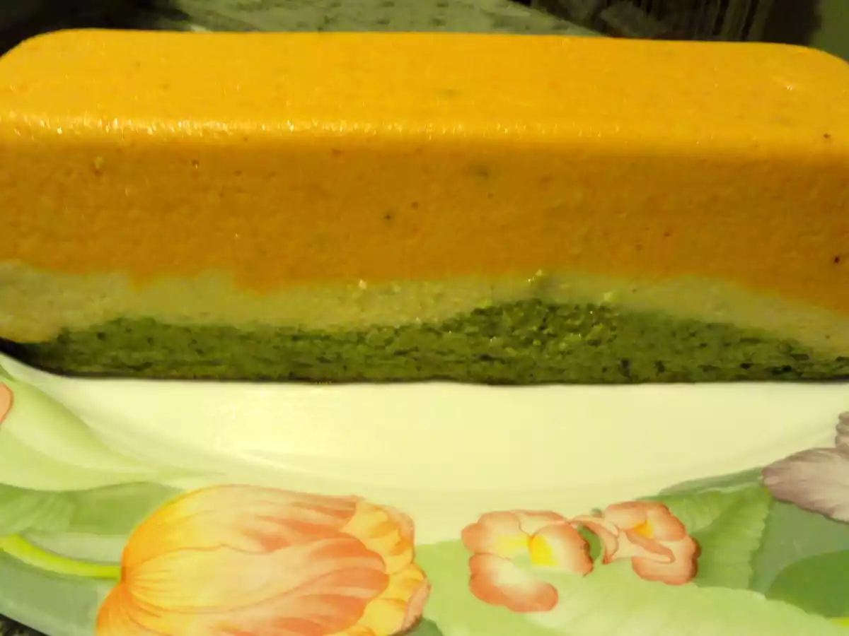 Terrine de légumes aux 3 couleurs..