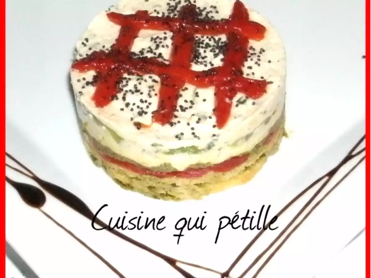 Terrine de légumes du soleil sous un sablé parmesan - photo 2