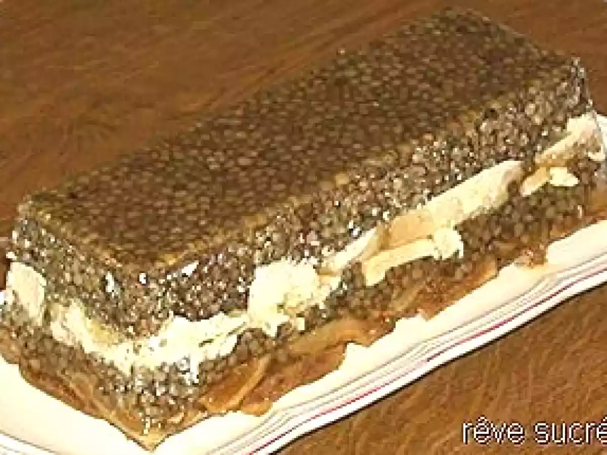 Terrine de lentilles, c ur foie gras.