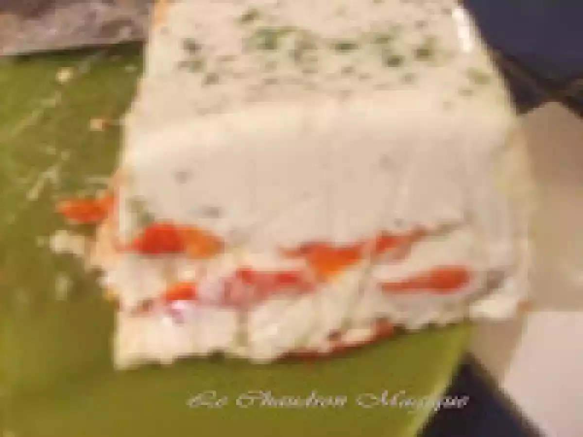 Terrine de poivrons au mascarpone et à la fêta.