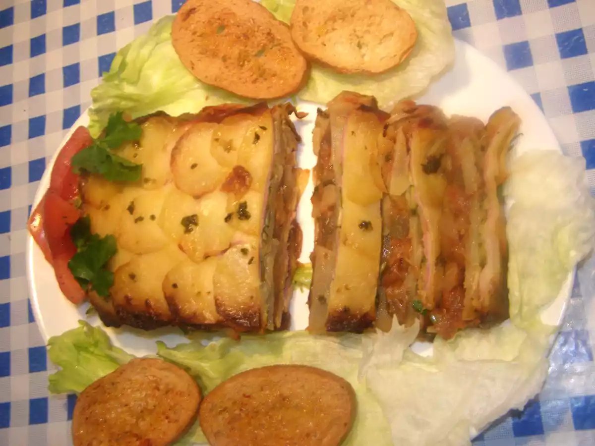 Terrine de pommes de terre et confit d’Aubergine (plat unique)