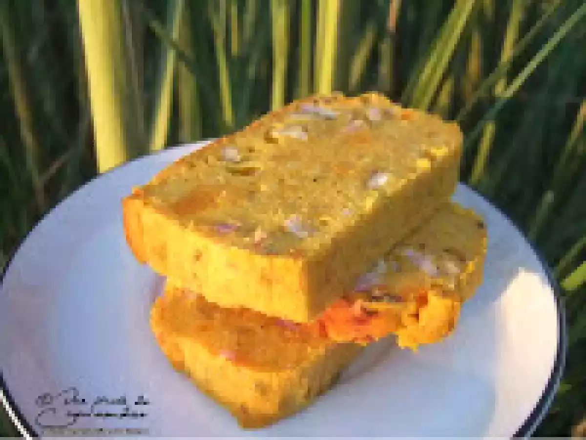 Terrine de potiron aux lardons et noisettes