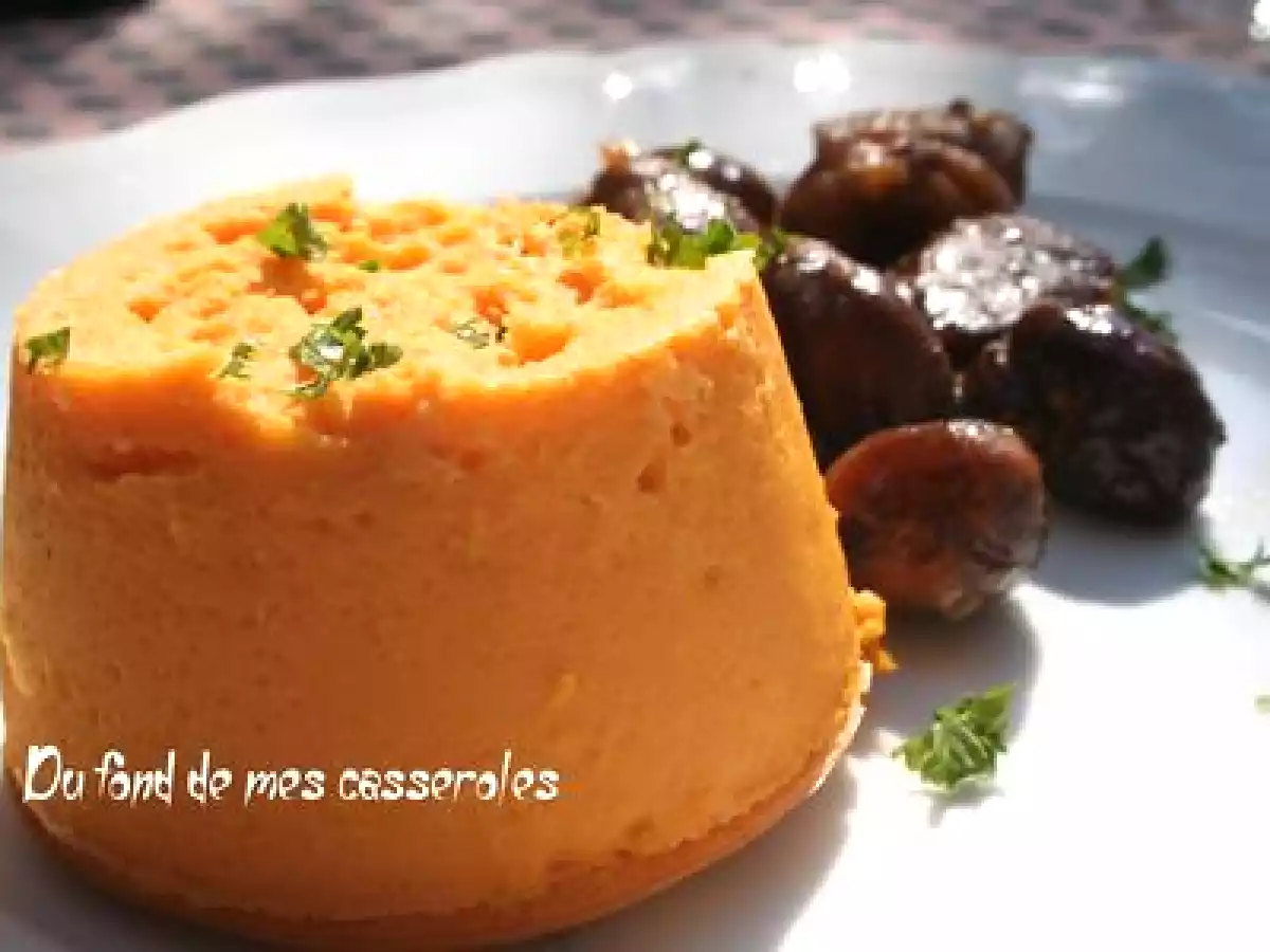 Terrine de potiron, coeur de confiture d'oignon