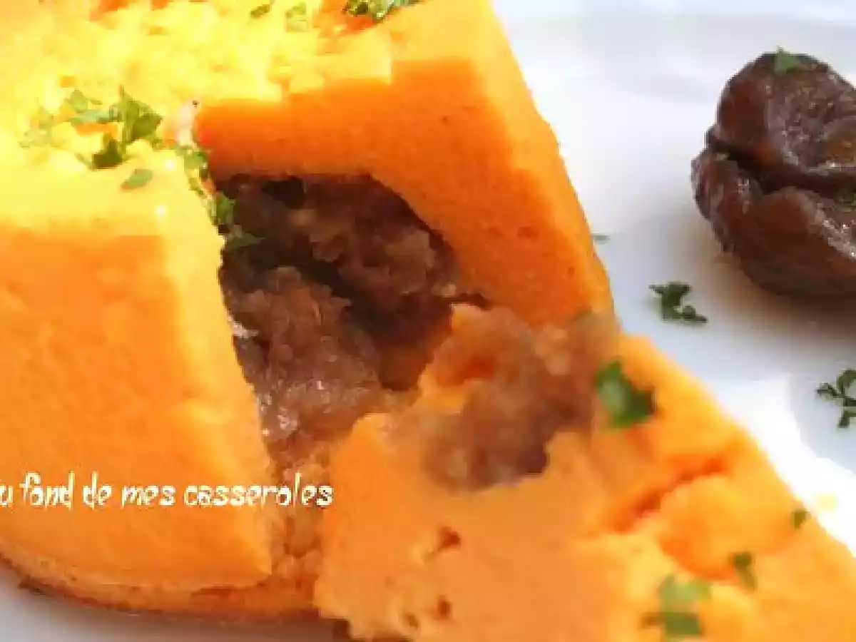 Terrine de potiron, coeur de confiture d'oignon - photo 2