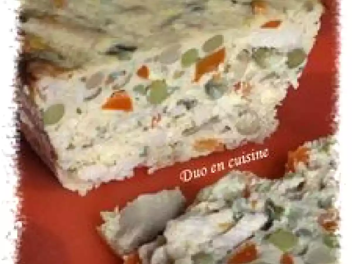 Terrine de poulet à la macédoine de légumes