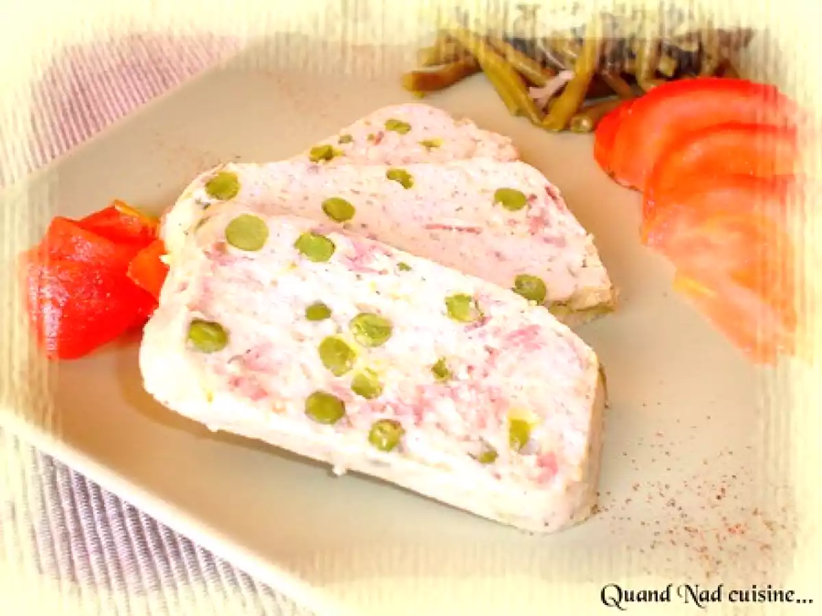 Terrine de poulet aux petits pois