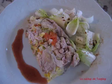 Terrine de poulet, foie gras au Banyuls