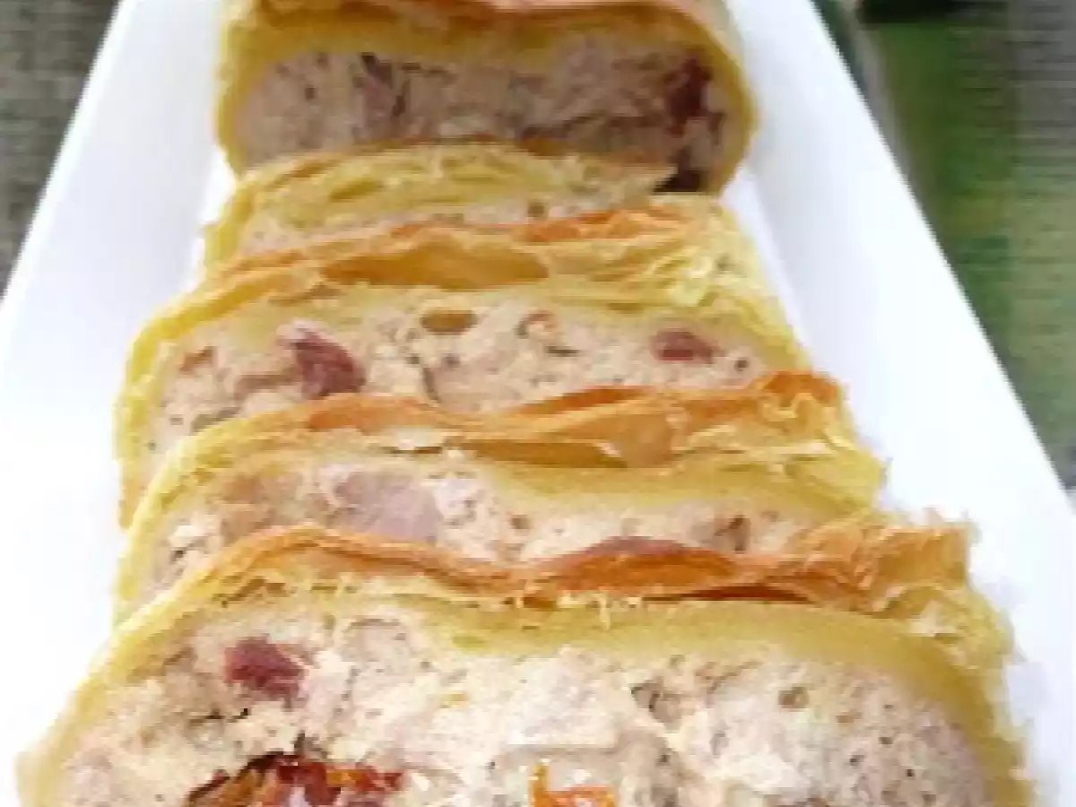 Terrine feuilletée au thon & tomates séchées