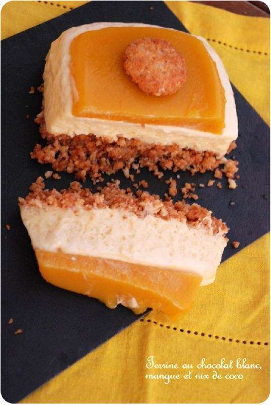 Terrine mangue, chocolat blanc, noix de coco, Recette Ptitchef