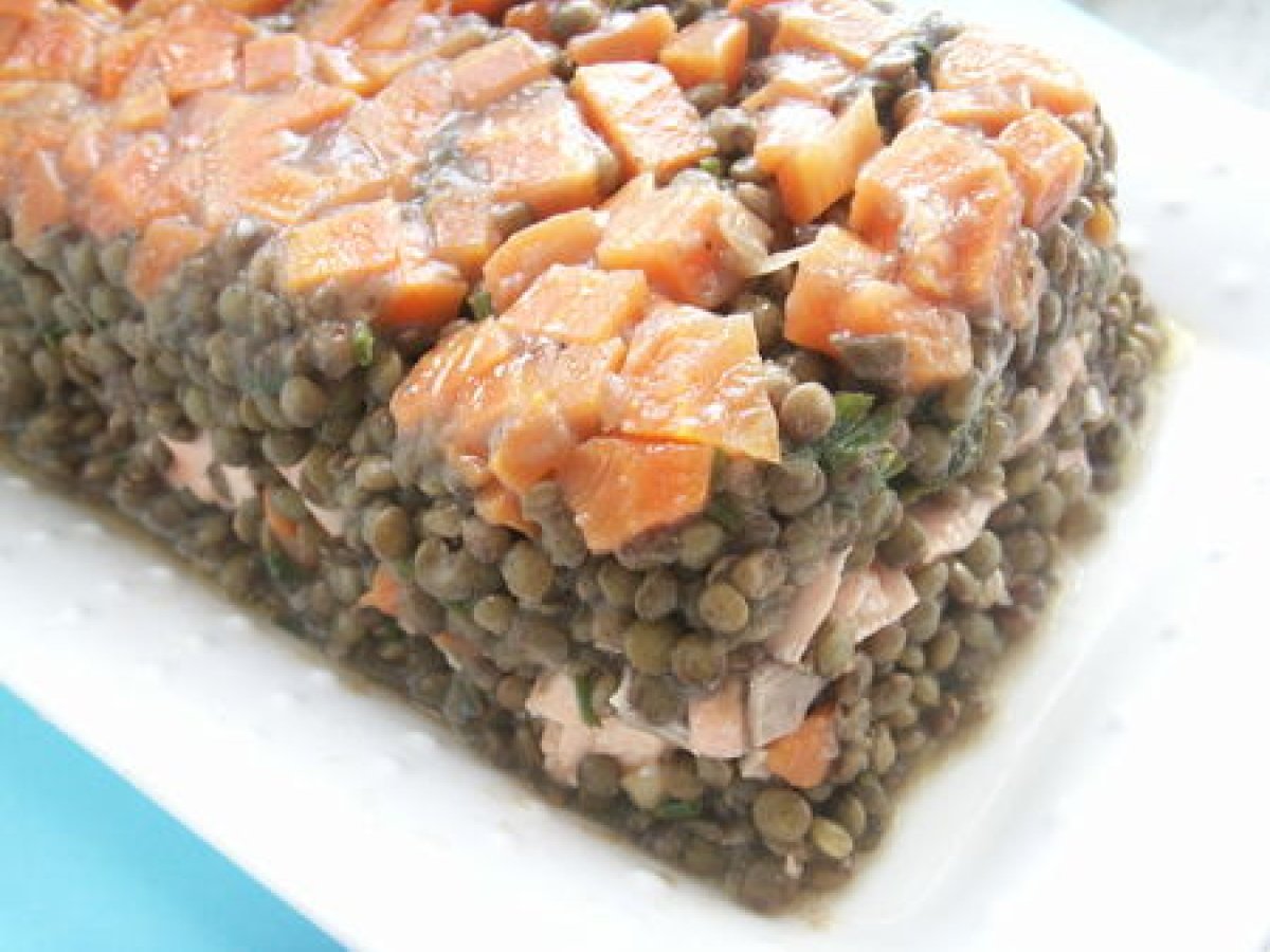 Terrines de lentilles vertes au saumon Recette Ptitchef