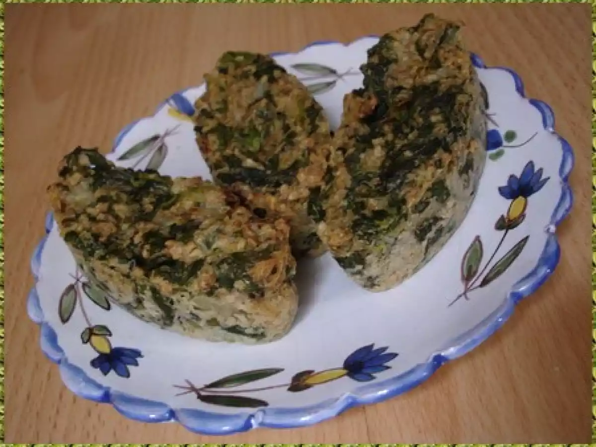 Terrines végétales aux épinards, flocons d'avoine et touche de roquette