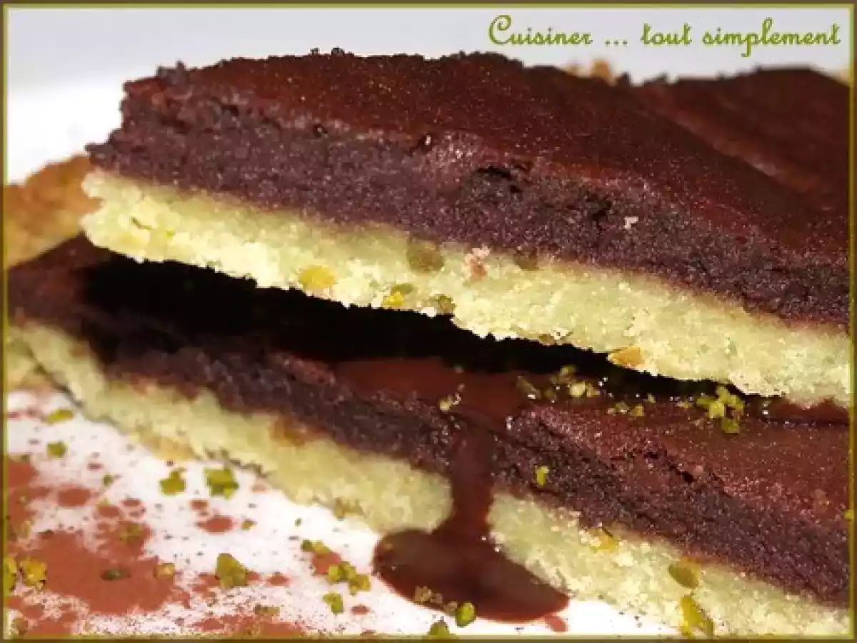 THE Tarte au Chocolat ... avec pâte sablée à la pistache - photo 2