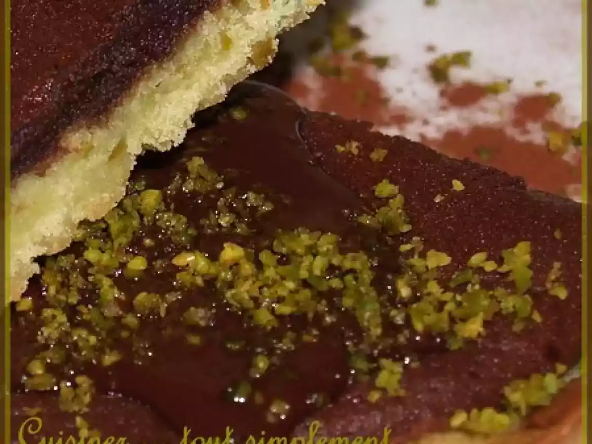 THE Tarte au Chocolat ... avec pâte sablée à la pistache - photo 5