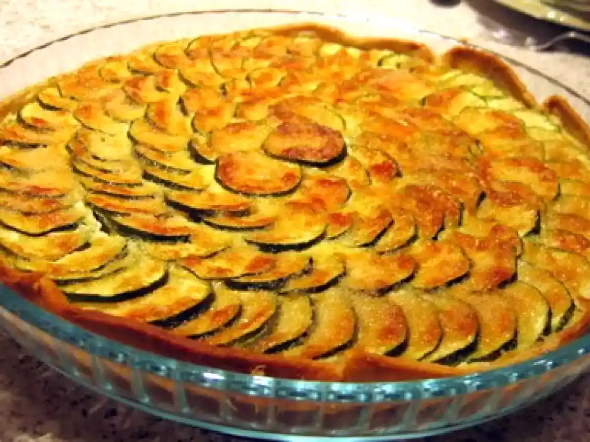 The Tarte aux courgettes/chavroux/parmesan