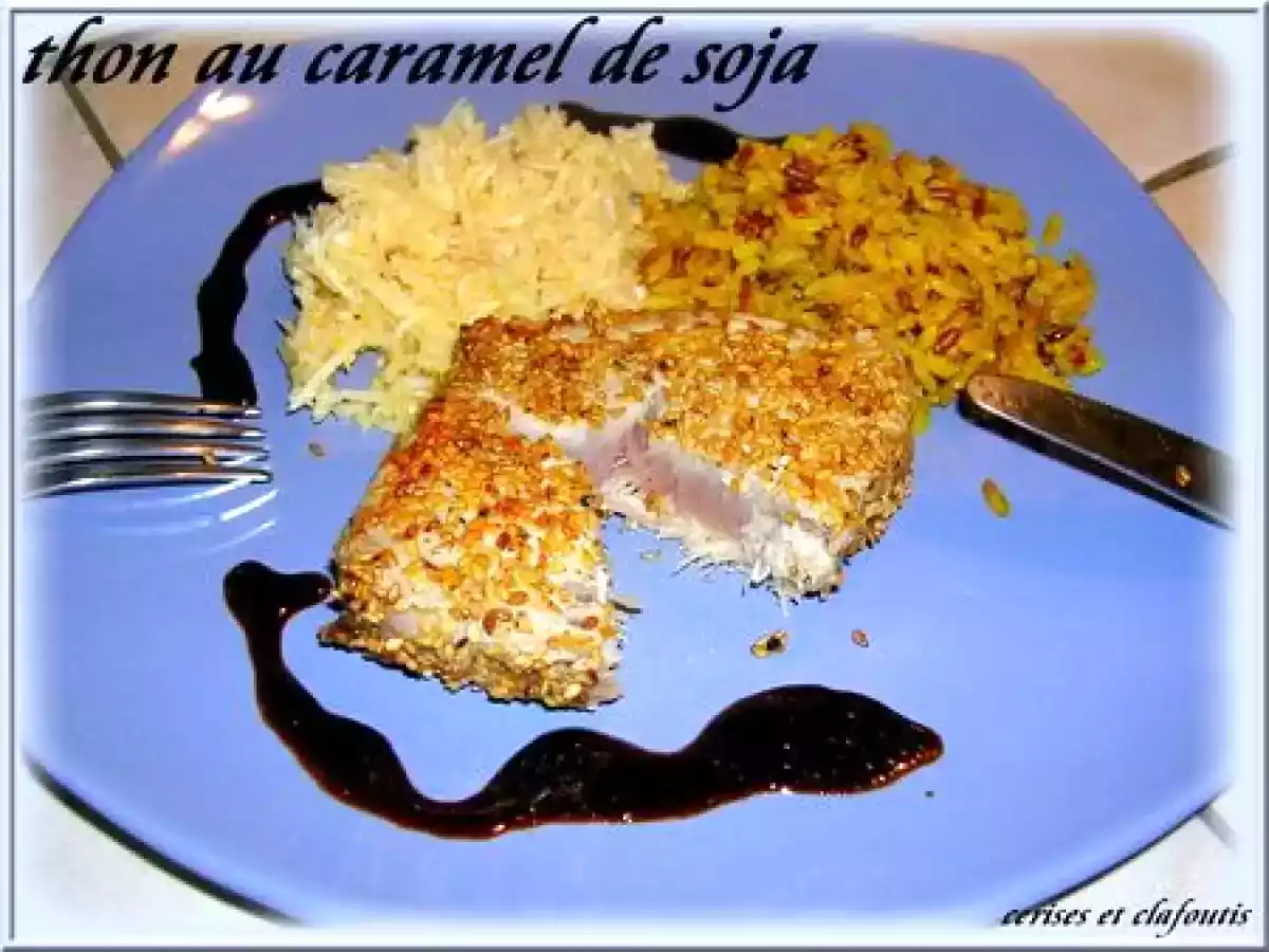THON A L'ASIATIQUE ET SA SAUCE AU CARAMEL DE SOJA