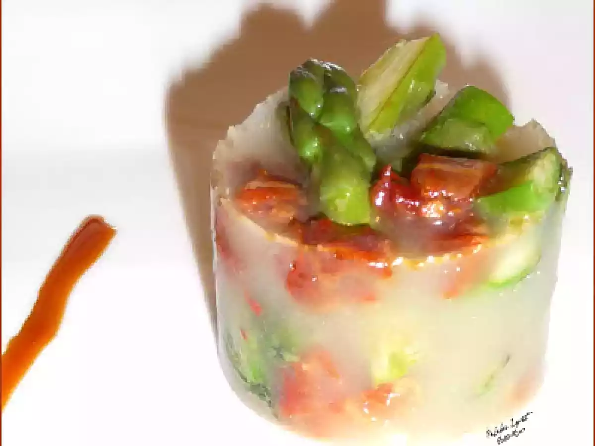 Thon aux Asperges lardées, Sauce au Pamplemousse ... - photo 3