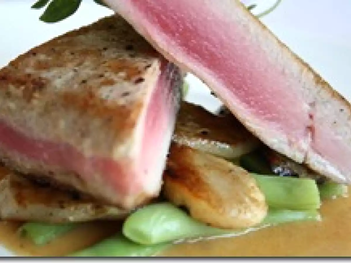 Thon Mi-cuit aux Topinambours et Jus à la Bière - photo 3