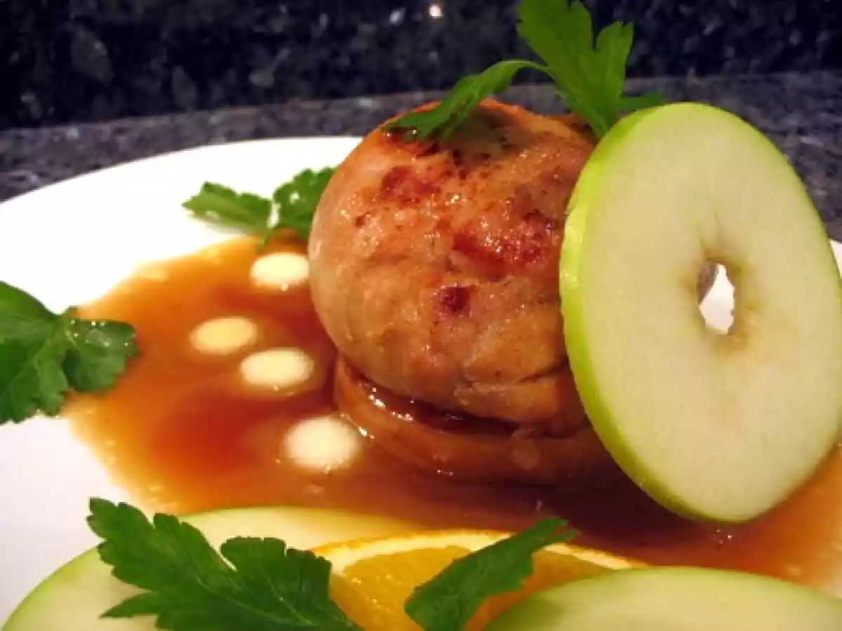 Thuriès suite : toujours pour Le Bec, ris de veau, pomme, jus d'échalote et porto