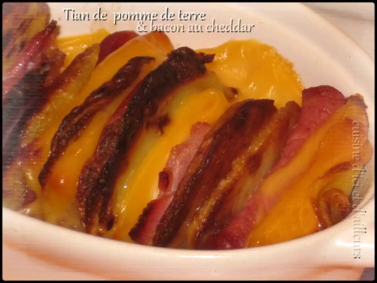 Tian de pommes de terre et de bacon au cheddar