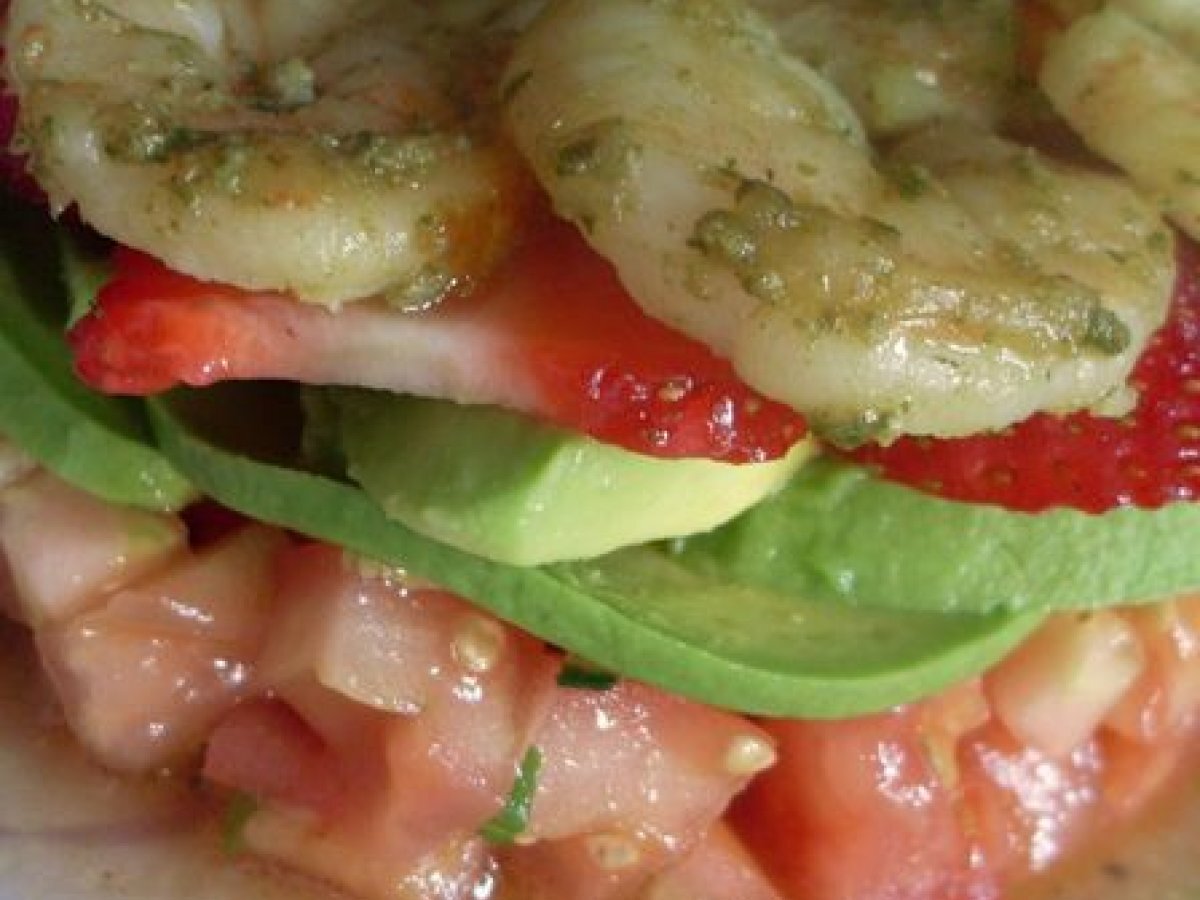 Timbale d'avocatfraise et crevette Recette Ptitchef