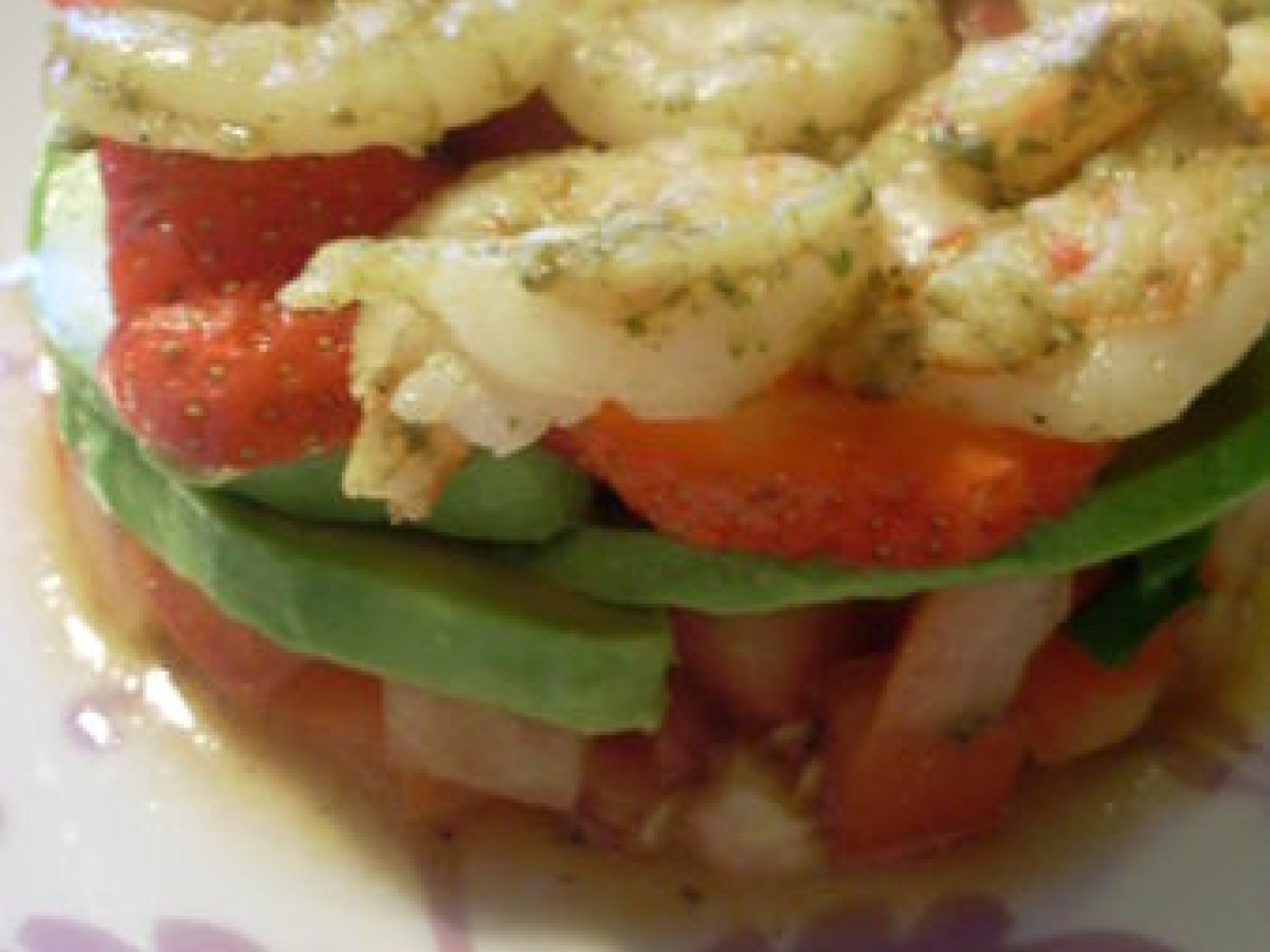 Timbale d'avocatfraise et crevette Recette Ptitchef