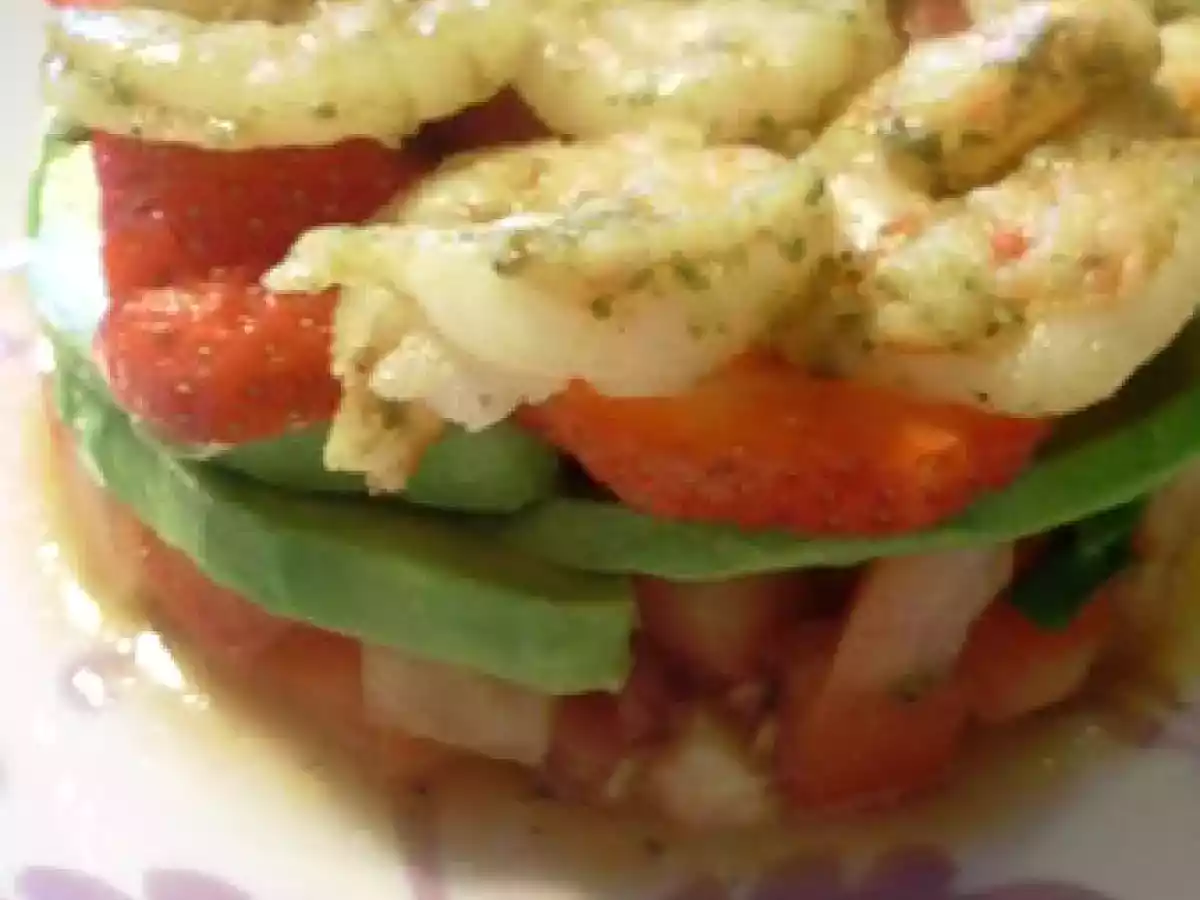 Timbale d'avocat-fraise et crevette - photo 2