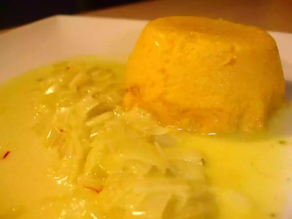 TIMBALE DE CAROTTES ET FONDUE DE POIREAU AU SAFRAN