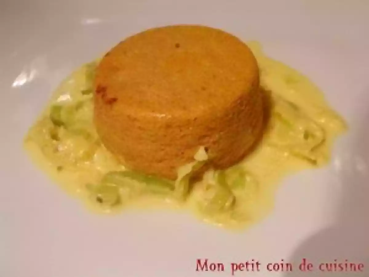 Timbale de carottes et sa fondue de poireau au safran (sans gluten)