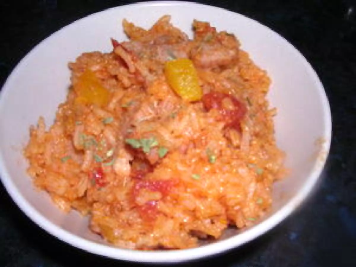 TIMBALE DE RIZ AUX TOMATES ET LARDONS - photo 2