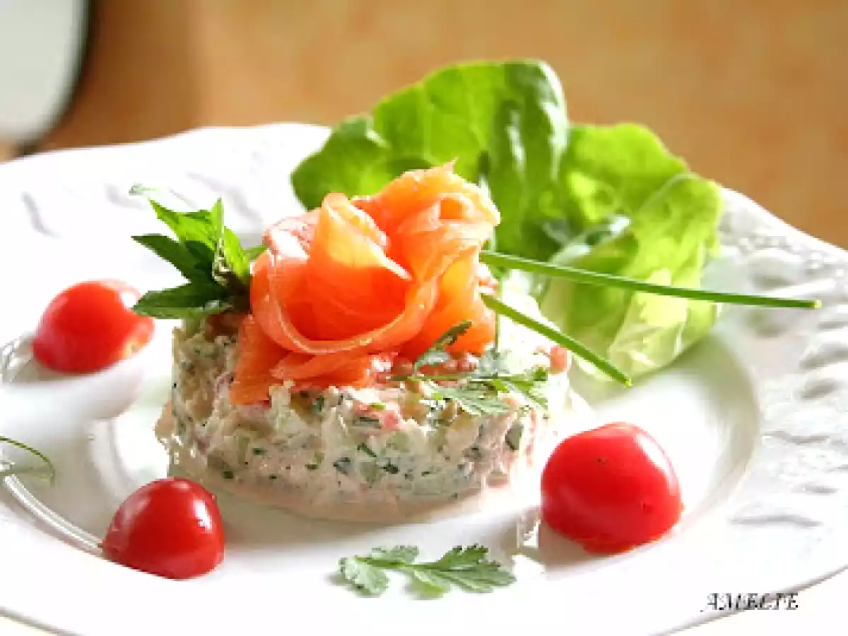 TIMBALE FRAICHEUR AU CRABE ET TRUITE FUMEE - photo 2