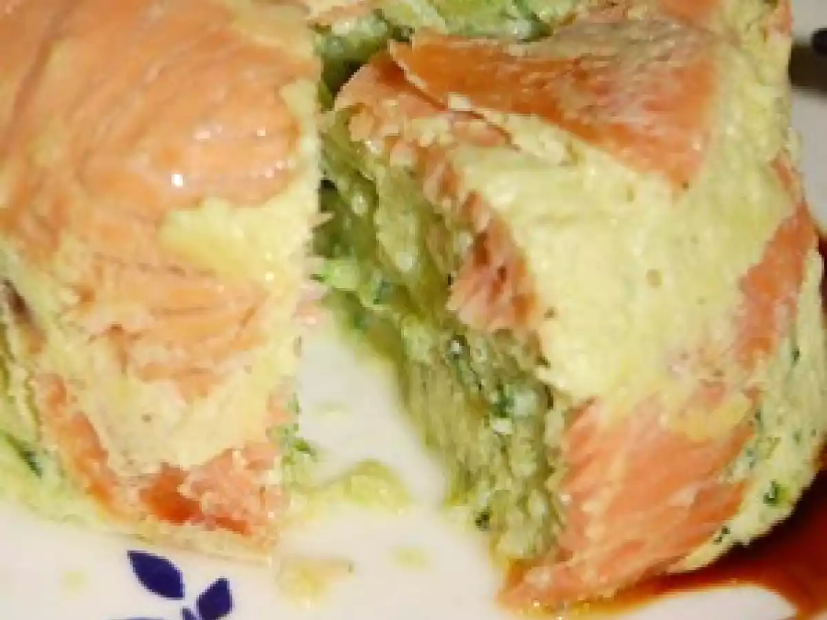 Timbales de courgettes au saumon (3 min au micro-ondes !)