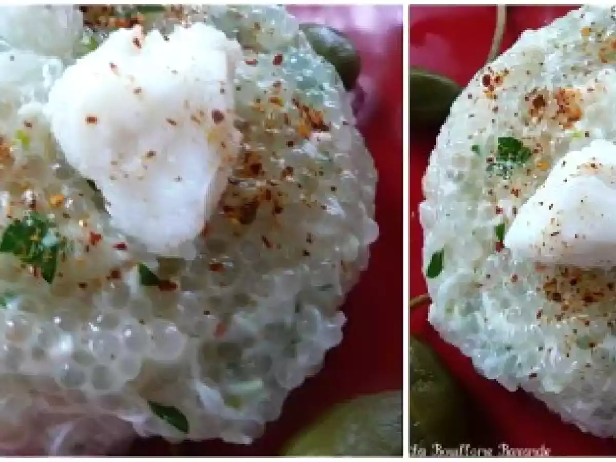 Timbales de perles marines aux câpres