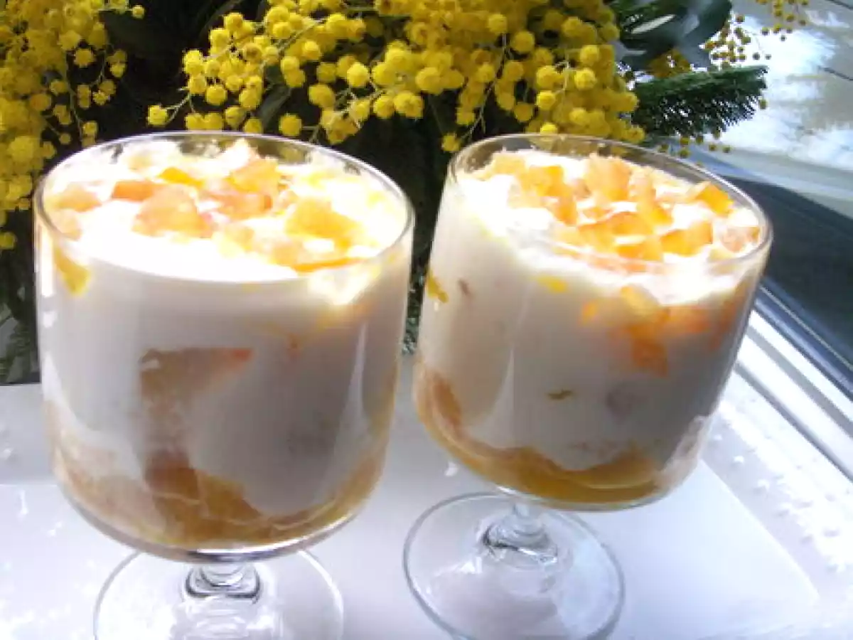 Tiramisu à l'orange et Grand-Marnier sur fond de mimosa...... - photo 2
