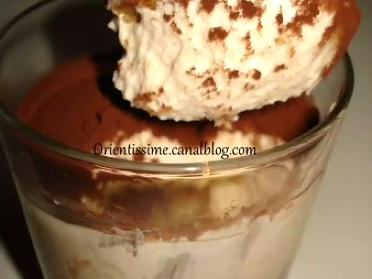 Tiramisu à la crème de marrons en verrine