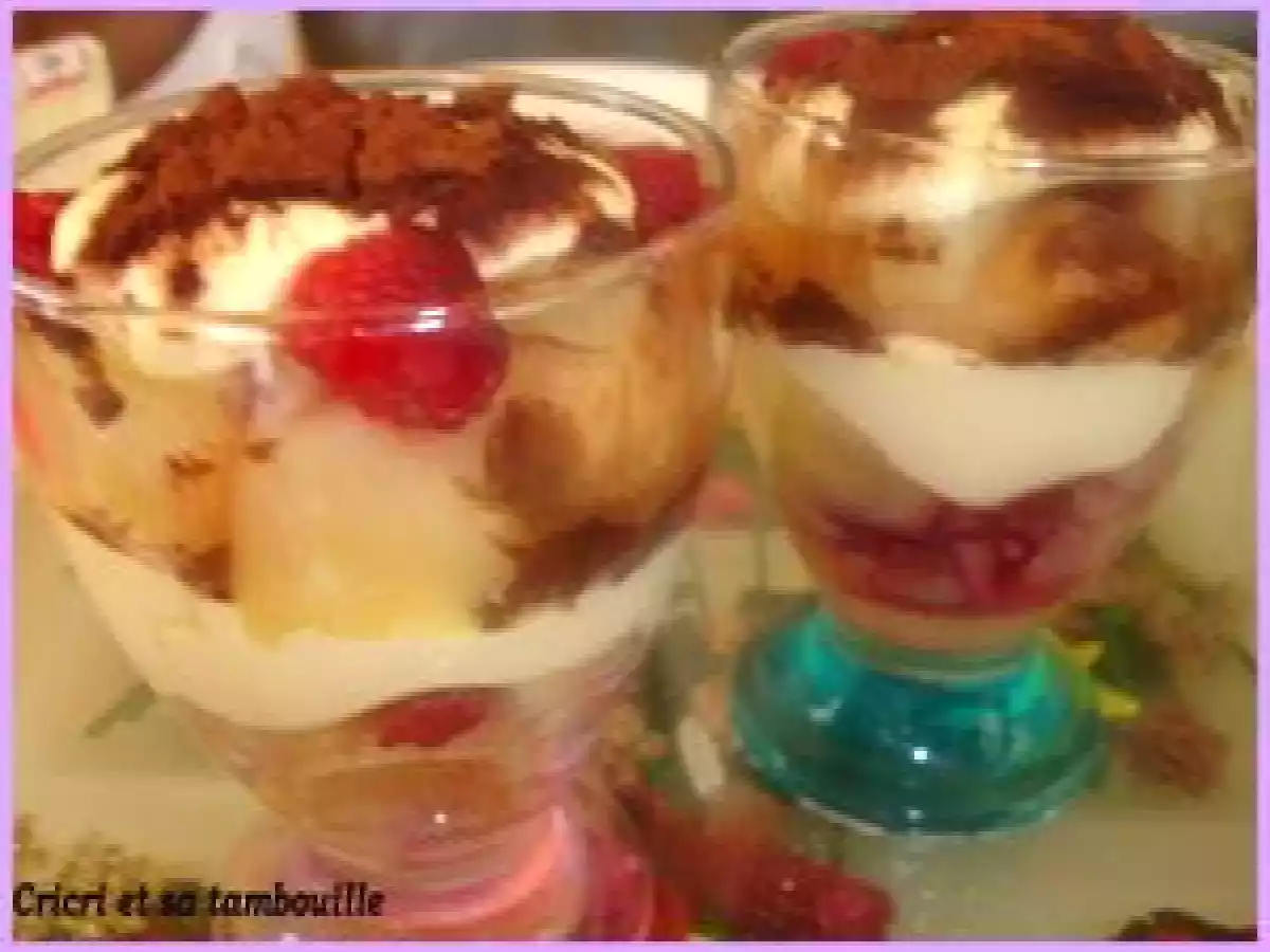 Tiramisu ananas et framboises